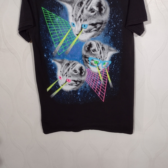 Crazy Neon Cat Delta Pro T-Shirt Unisex XS - Picture 6 of 12